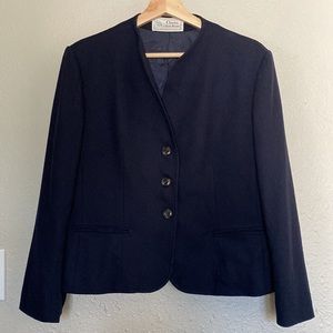 Navy Wool Suit Jacket by Evan Picone